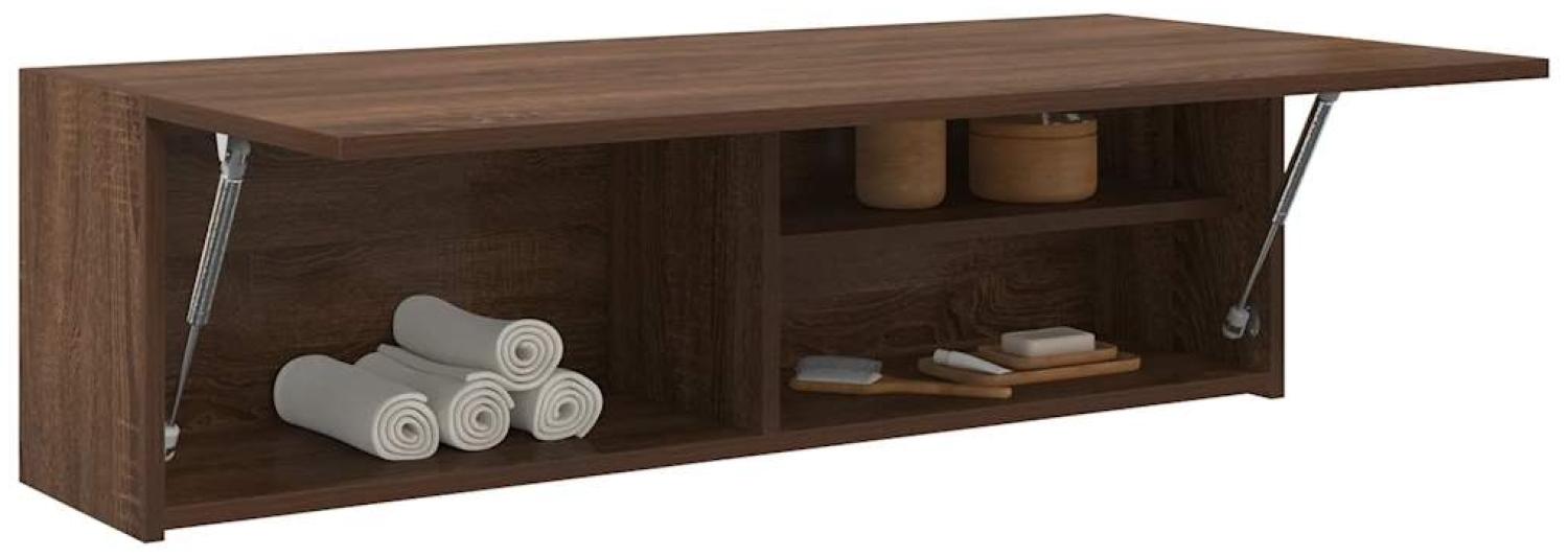 vidaXL Bad-Wandschrank Braun Eichen-Optik 100x25x30 cm Holzwerkstoff 860100 Bild 1