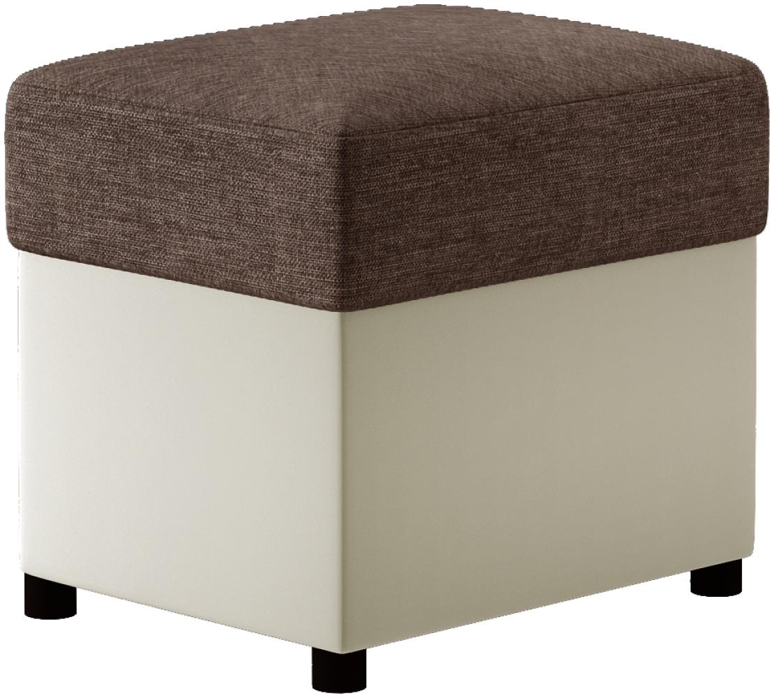 Pouf R2, Fußhocker, Braun Bild 1