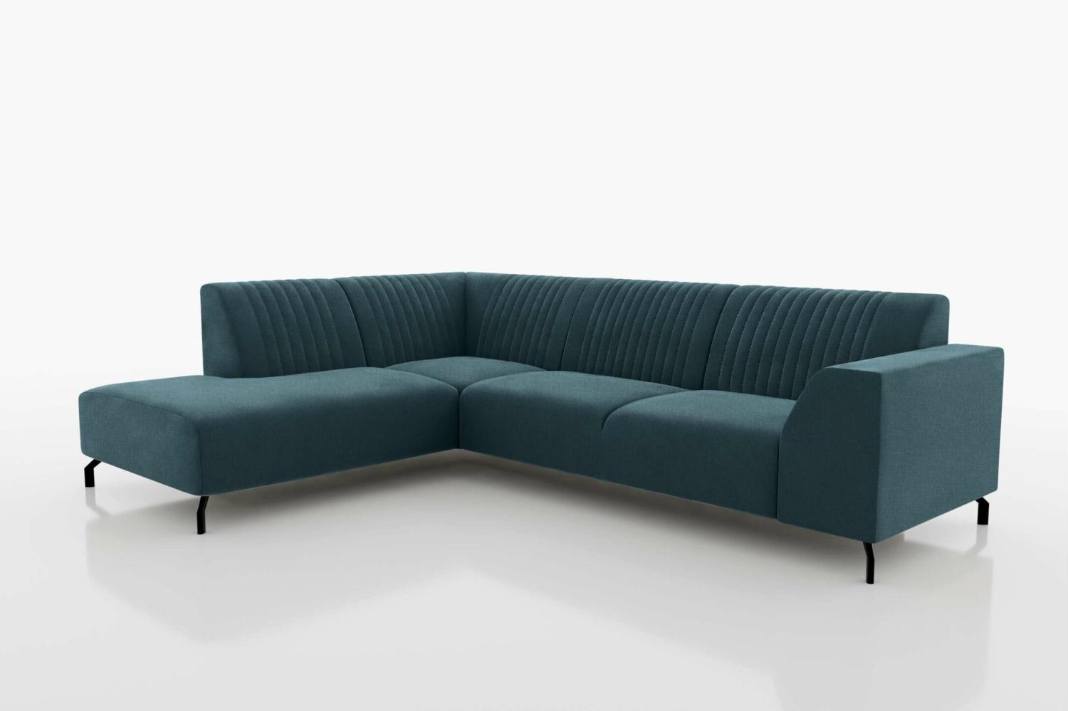 Stylefy Aurelia Ecksofa Strukturstoff INARI Türkis Links Bild 1