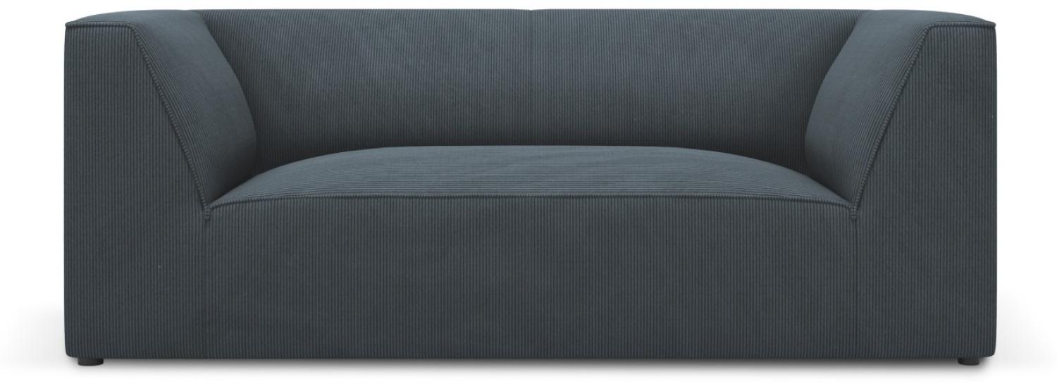 Micadoni 2-Sitzer Sofa Ruby | Bezug Blue | Beinfarbe Black Plastic Bild 1