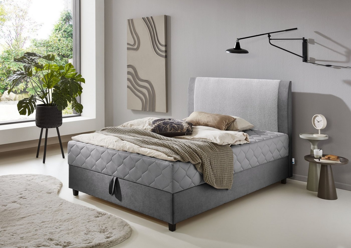 ATLANTIC home collection Boxbett Borgholm, mit Taschen-Federkernmatratze, Bettkasten und Absetzung im Kopteil Bild 1