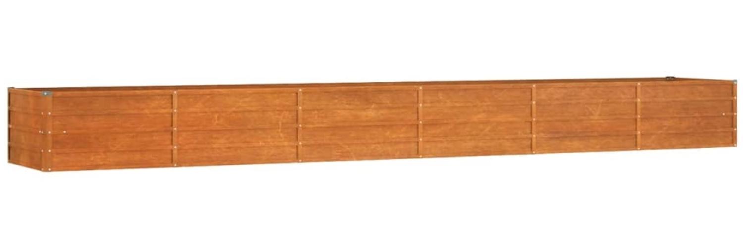 vidaXL Hochbeet Rostig 480x80x45 cm Cortenstahl 151966 Bild 1