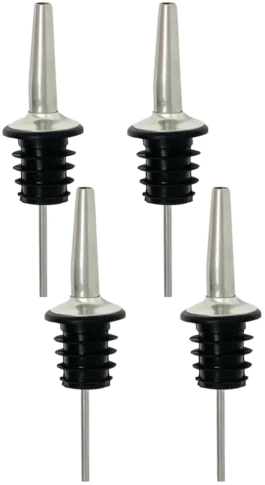 4x Ausgießer Flasche Edelstahl Flaschenausgießer Öl Schnapsausgießer Dosierer Spirituosen Bild 1