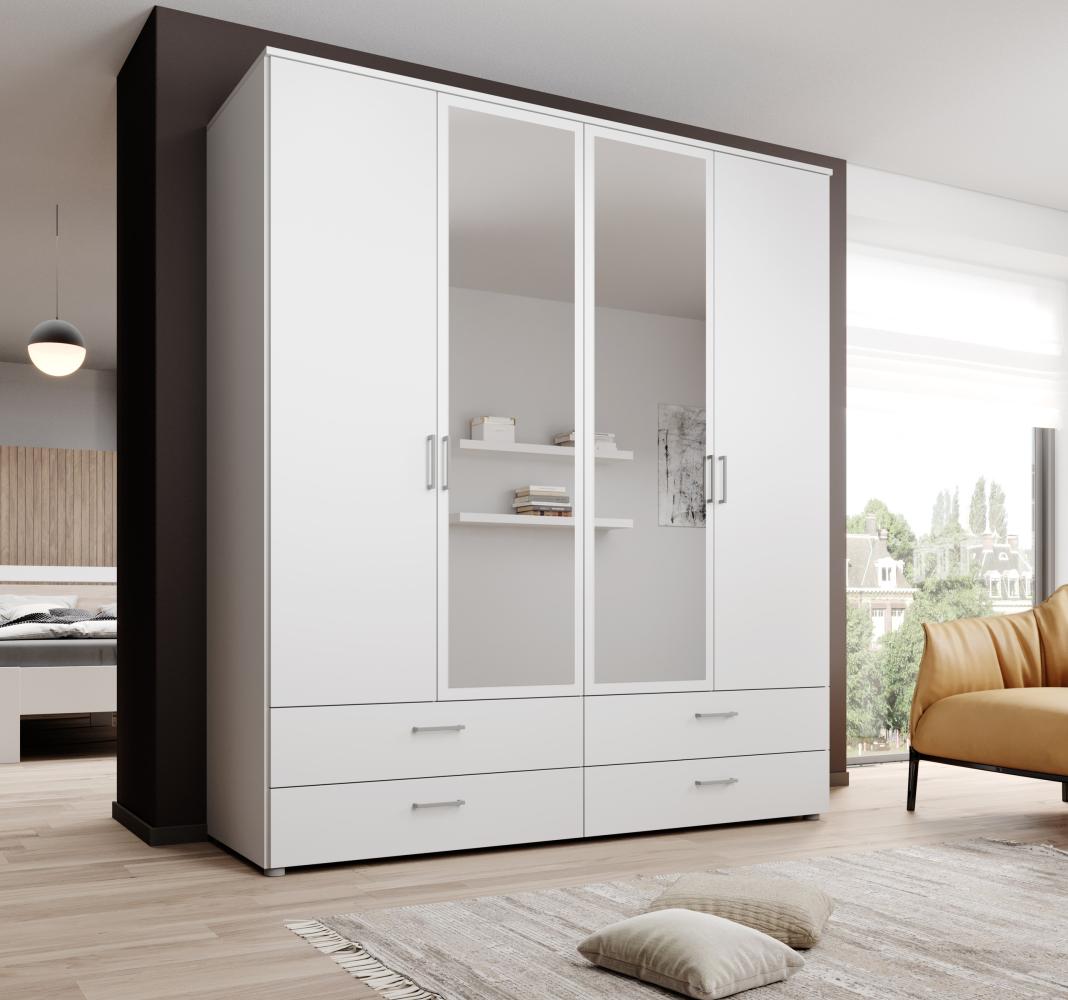 Kleiderschrank >Spazio< in Weiß - 183,1x198,6x48cm (BxHxT) Bild 1