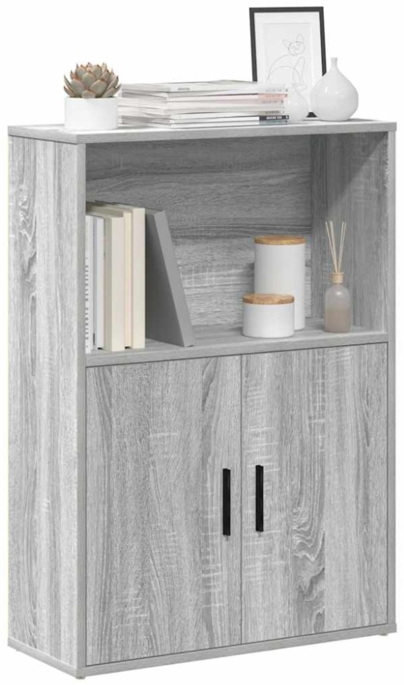 vidaXL Bücherregal Grau Sonoma 60x24x85 cm Holzwerkstoff Bild 1