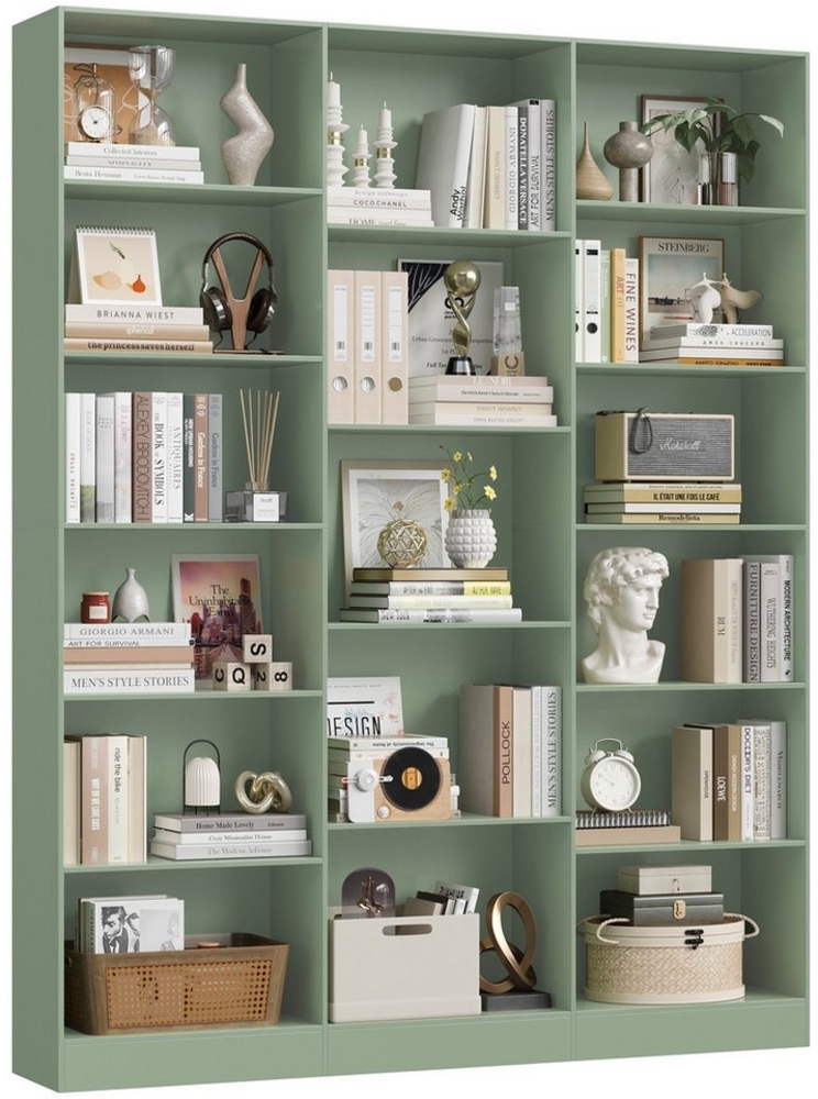 Homfa Bücherregal 188cm Standregal Büroregal Bücherschrank, mit 17 Fächern, 149x23,5x188cm Bild 1