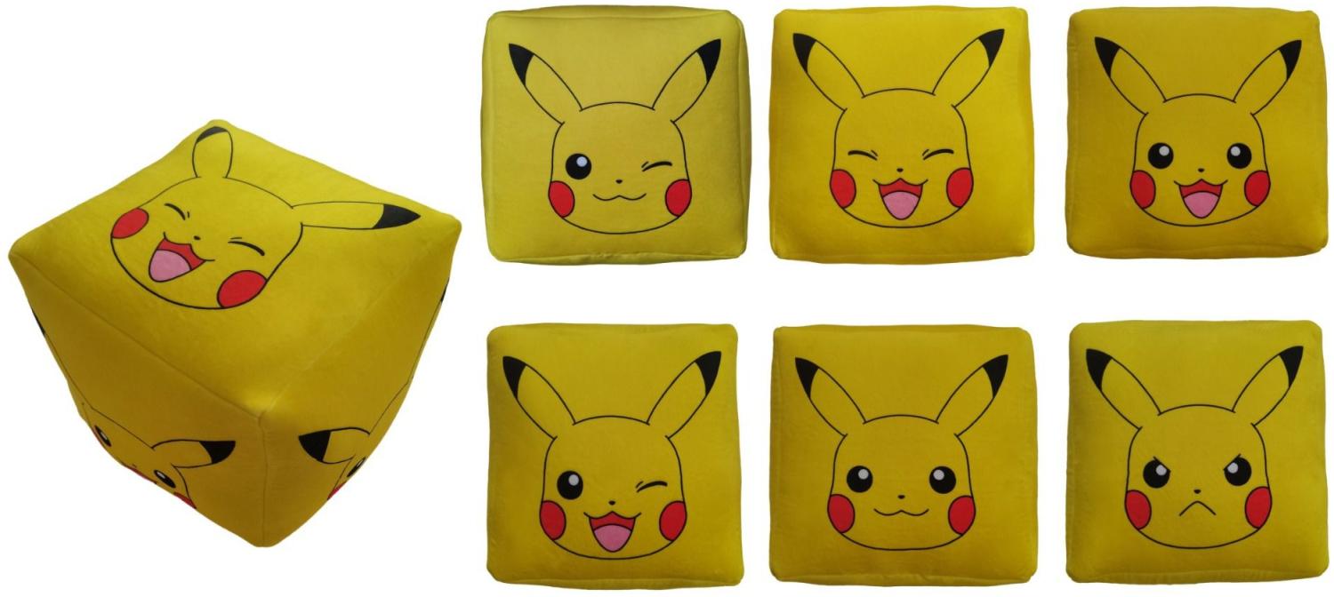 Pokémon Würfel-Kuschelkissen – Hochwertiges Polyester für kleine Fans Bild 1