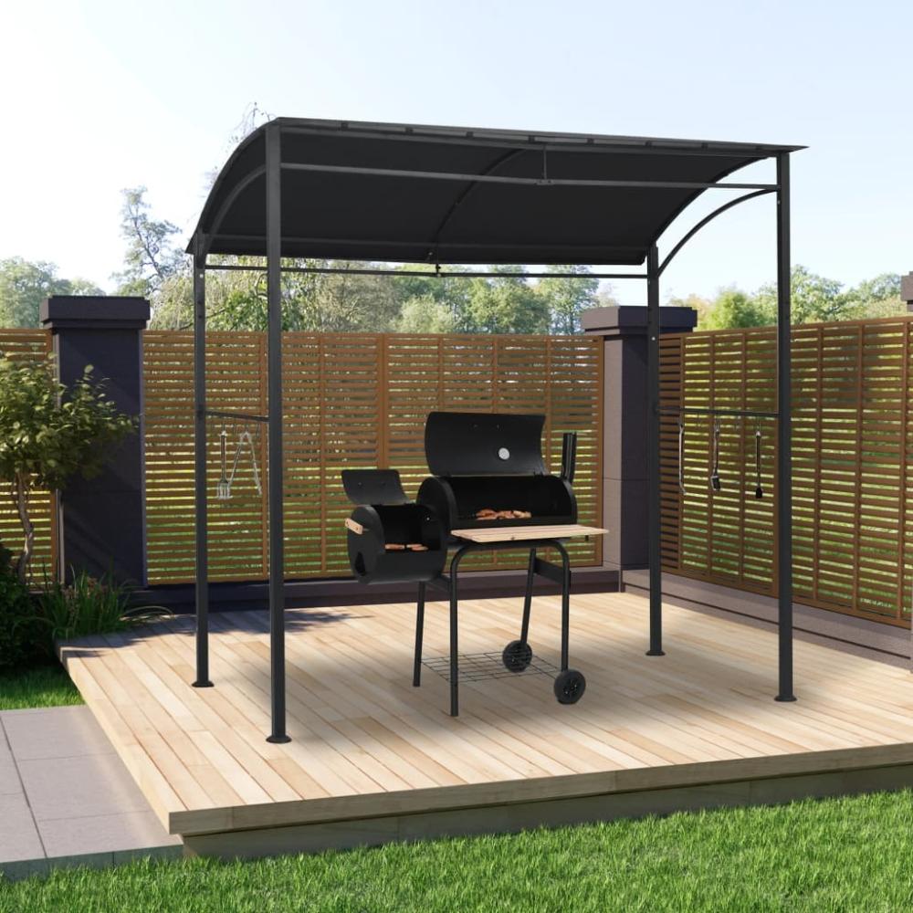 vidaXL BBQ-Pavillon 215x150x220 cm Anthrazit Stahl 48603 Bild 1