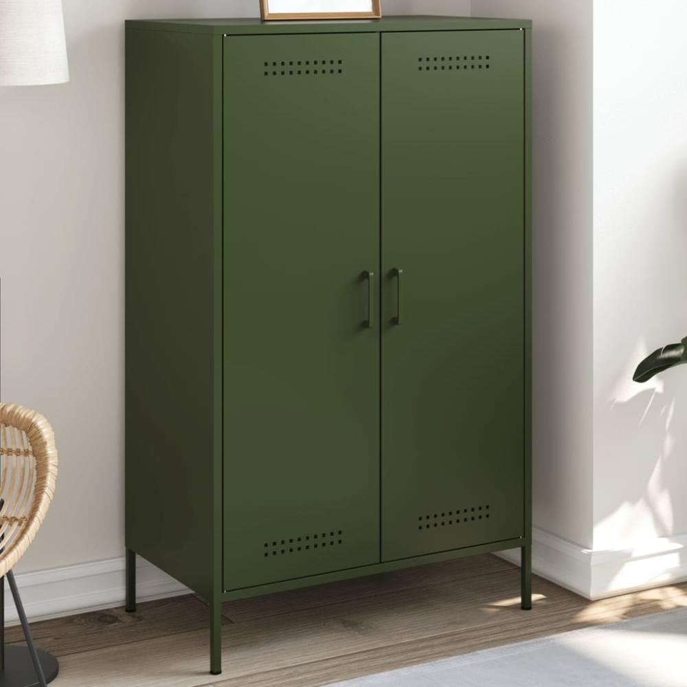 vidaXL Highboard Olivgrün 68x39x113 cm Stahl 842968 Bild 1