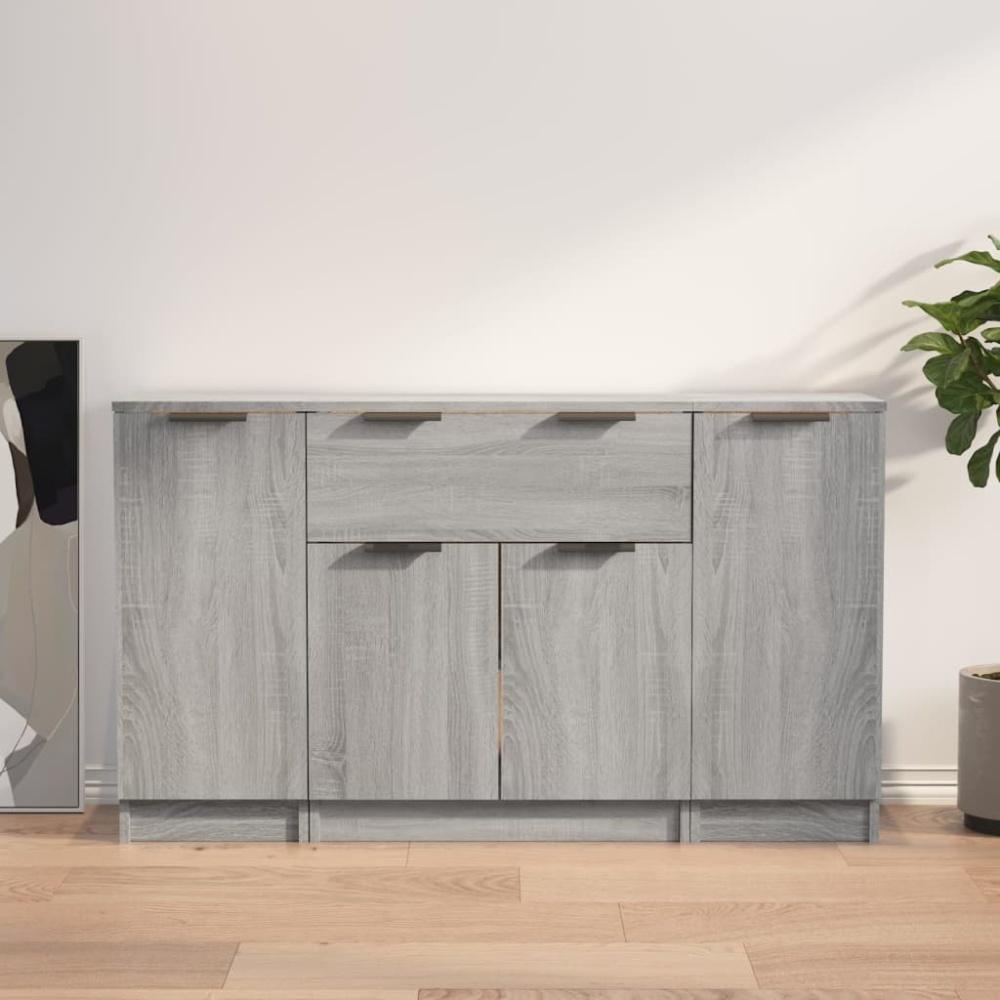 Sideboards 3 Stk. Holzwerkstoff [3115828] Grau Sonoma Bild 1