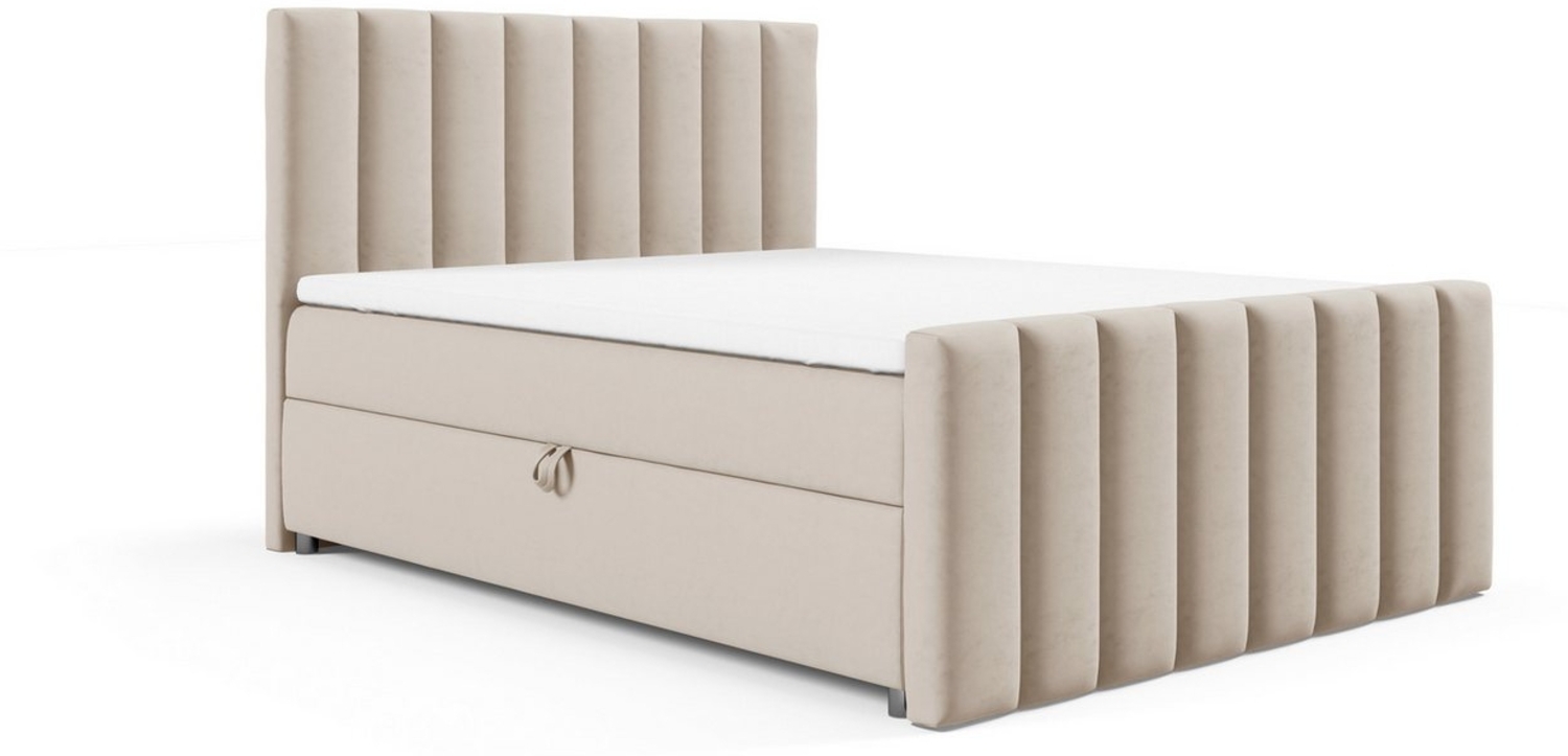 Best for Home Boxspringbett mit Bettkasten Trinity K10 Lux, mit Bettkasten, inkl. 7 cm Topper (140x200 160x200 180x200 200x200 cm), Verschiedene Liefermöglichkeiten, TOP Preis-Leistungs-Verhältnis Bild 1