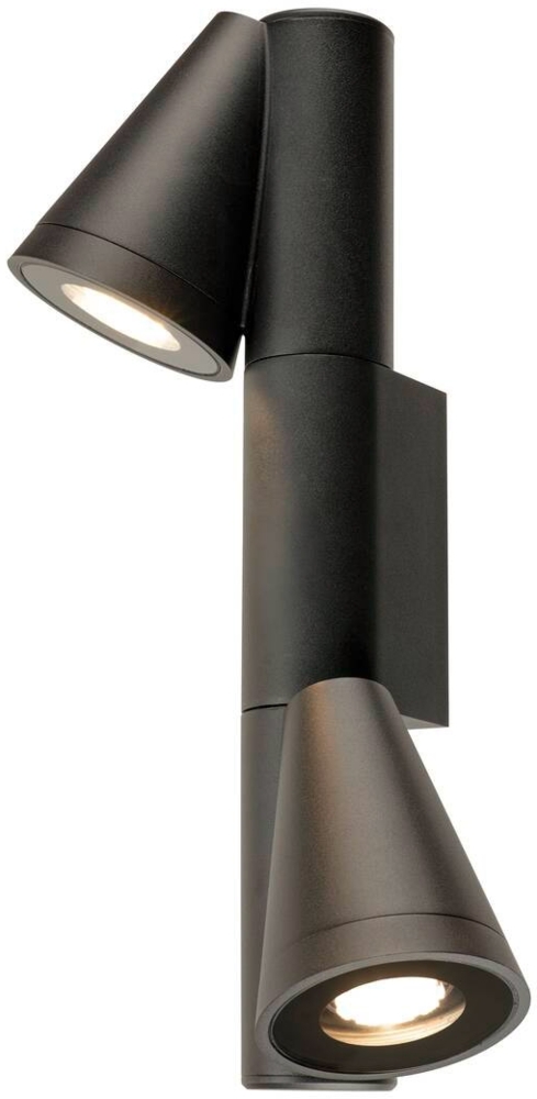 SLV T-TUBE, Wandaufbauleuchte, GU10, double, IP65, max. 10 W, schwarz - Stand-, Wand- und Deckenleuchten (Outdoor) Bild 1