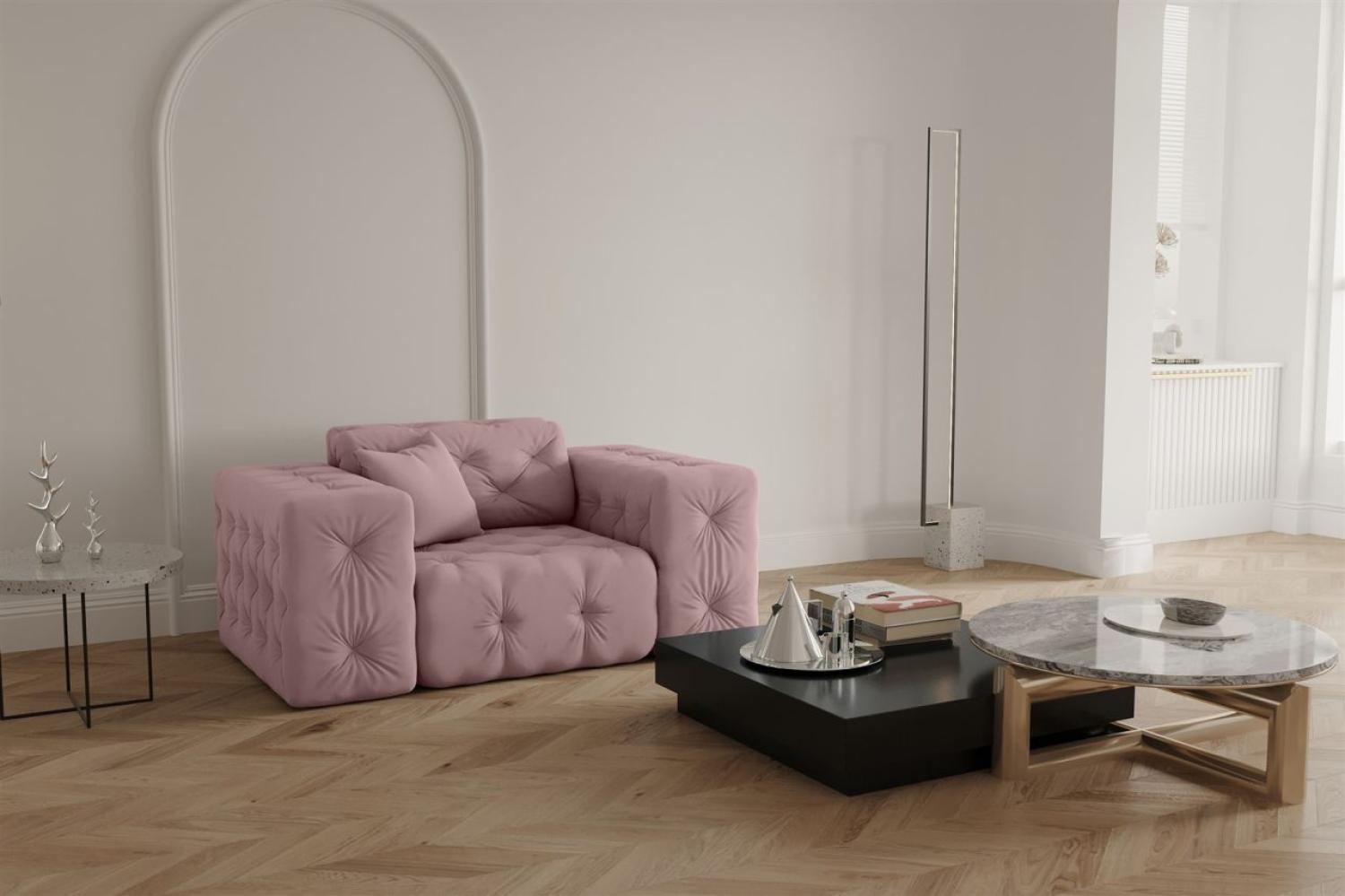 Sessel Designersessel CHANTAL in Stoff Opera Velvet Pink Bild 1