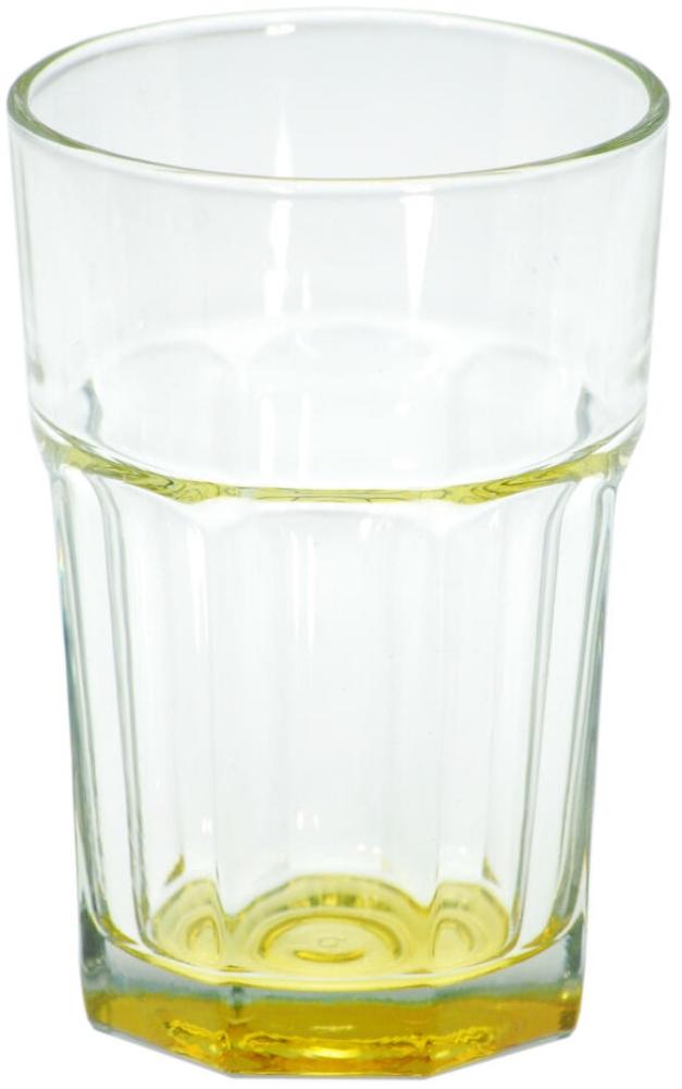 Latte Macchiato Glas, Kaffeeglas, Kaffeetasse, Cappuccino, Tasse, Gelb, 300 ml Bild 1