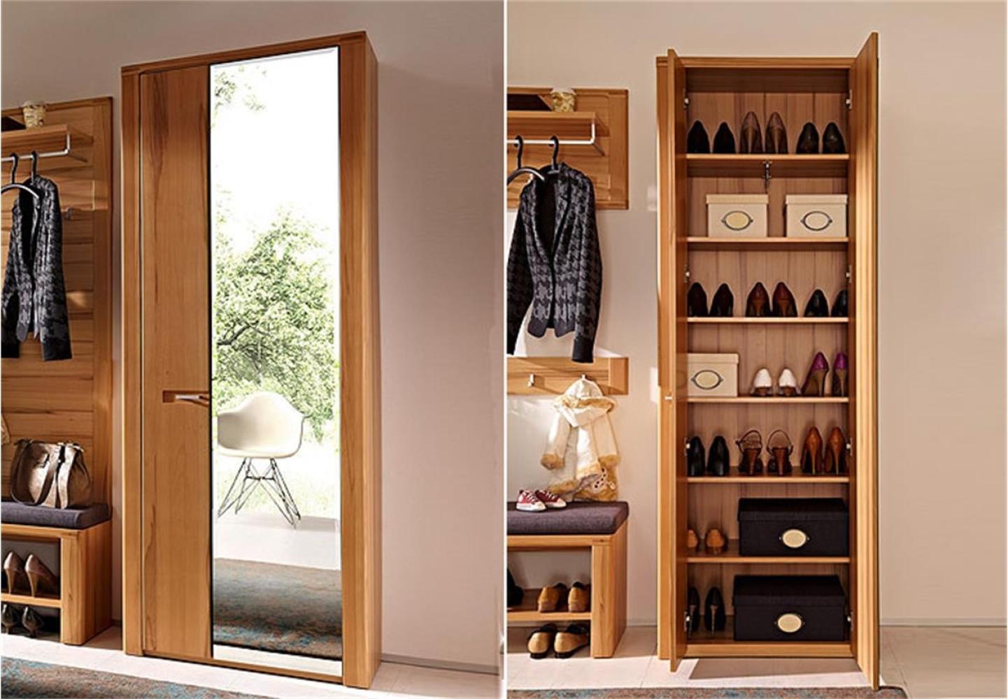 Garderobe NATURE PLUS 6-Tlg. Kernbuche teilmassiv lackiert Bild 1