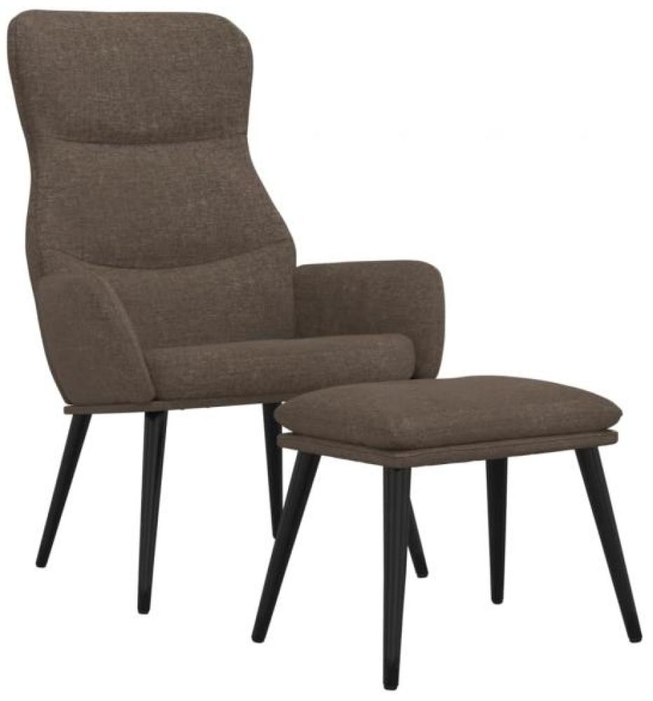 Relaxsessel mit Hocker Taupe Stoff [3097438] Bild 1