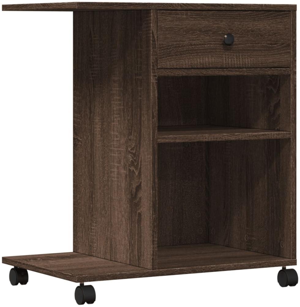 vidaXL Druckerständer mit Rollen Braun Eichen-Optik 60x40x68,5 cm 840645 Bild 1