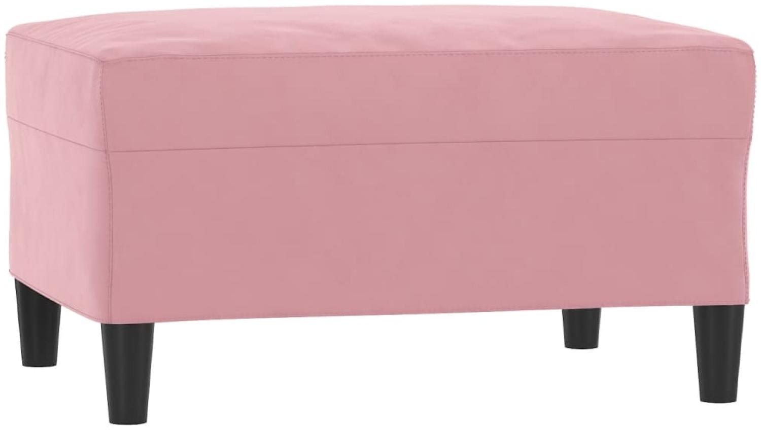 vidaXL Fußhocker Rosa 70x55x41 cm Samt 349320 Bild 1