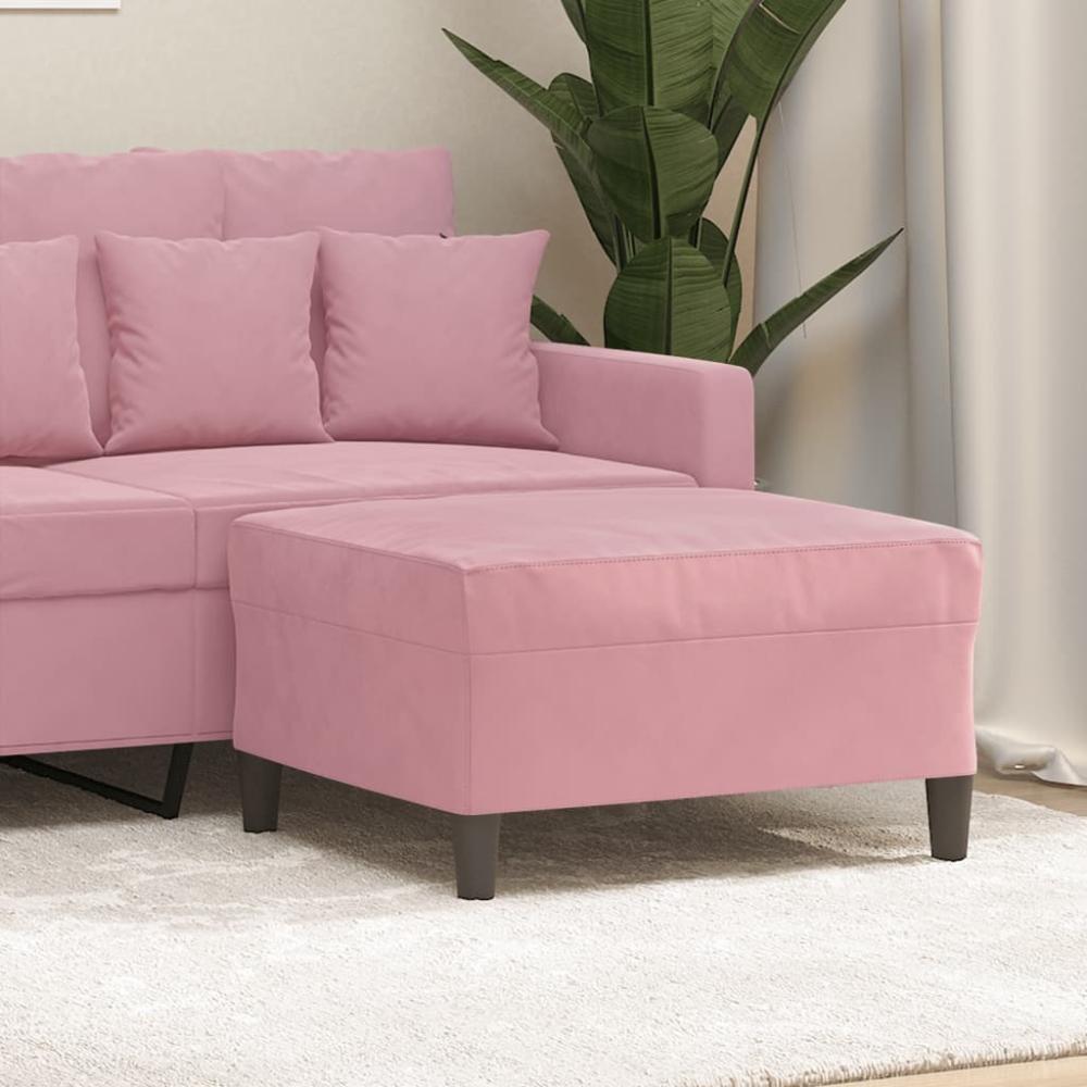 vidaXL Fußhocker Rosa 70x55x41 cm Samt 349320 Bild 1