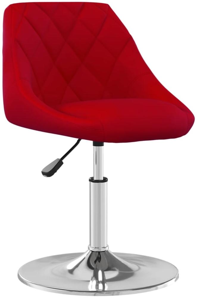 vidaXL Esszimmerstühle 4 Stk. Drehbar Weinrot Samt [3088764] Bild 1