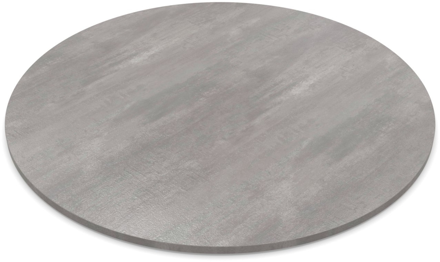 Dekor Spanplatte 28mm Tischplatte rund melaminharzbeschichtet Beton Perlgrau mit ABS Kante Umleimer - Größe 110 x 110 cm - Höhe 2,8 cm - Farbe Beton Perlgrau Bild 1