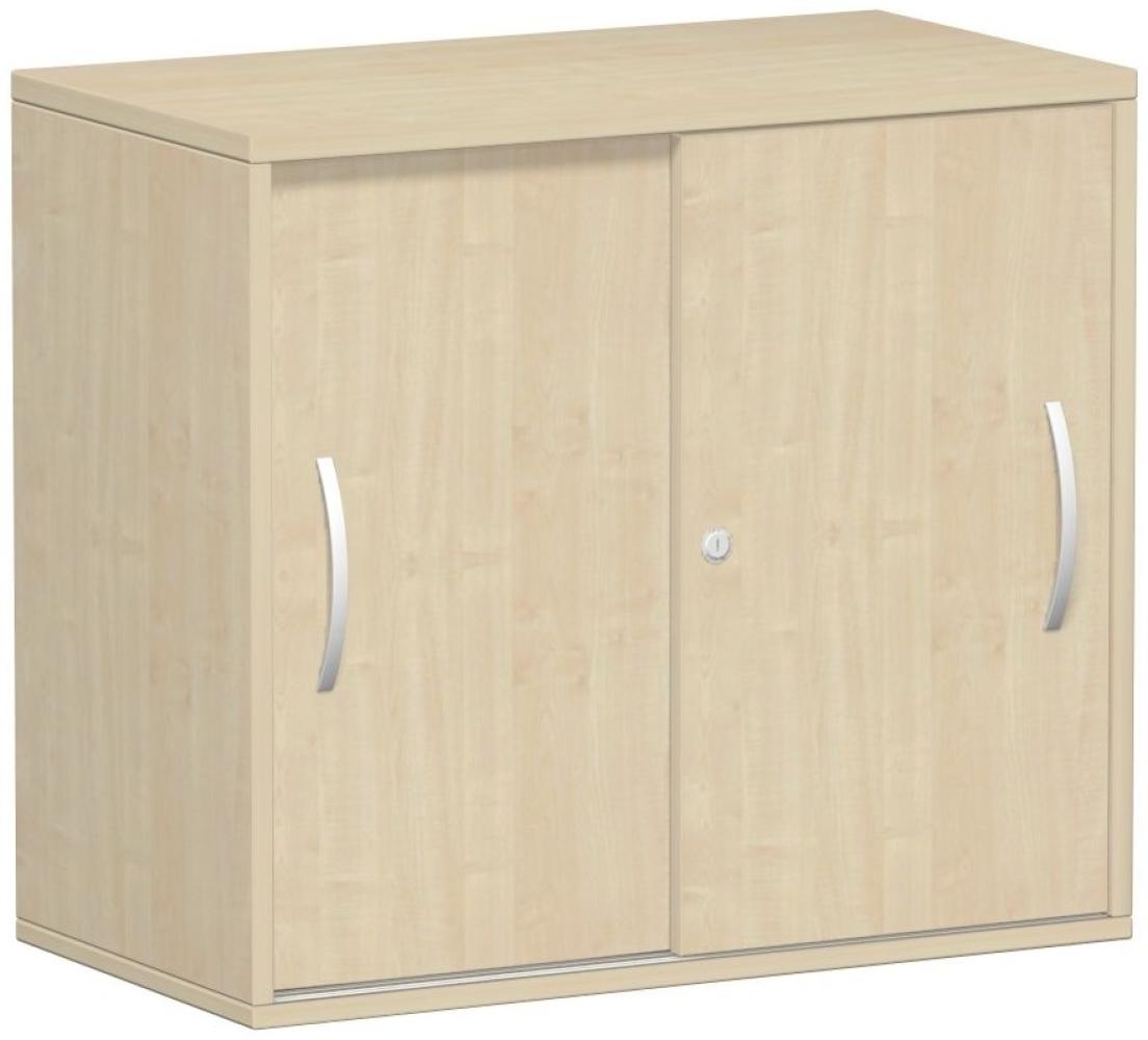 Anstell-Schiebetürenschrank Oberboden 25 mm, mite Stellfüßen, Ahorn Ahorn, 80 x 42 x 72 cm Bild 1