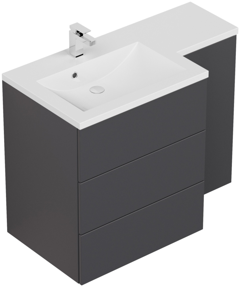 Badblock ELISA rechts SoftClose anthrazit : Anthrazit Bild 1