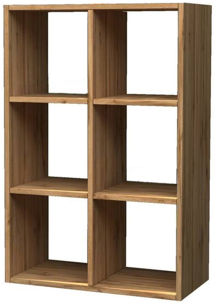 Dmora Bücherregal Acquaro, Schrank mit Regalen, Bürobibliothek, 100 % Made in Italy, Eiche, 60 x 25 x 90 cm, Bild 1