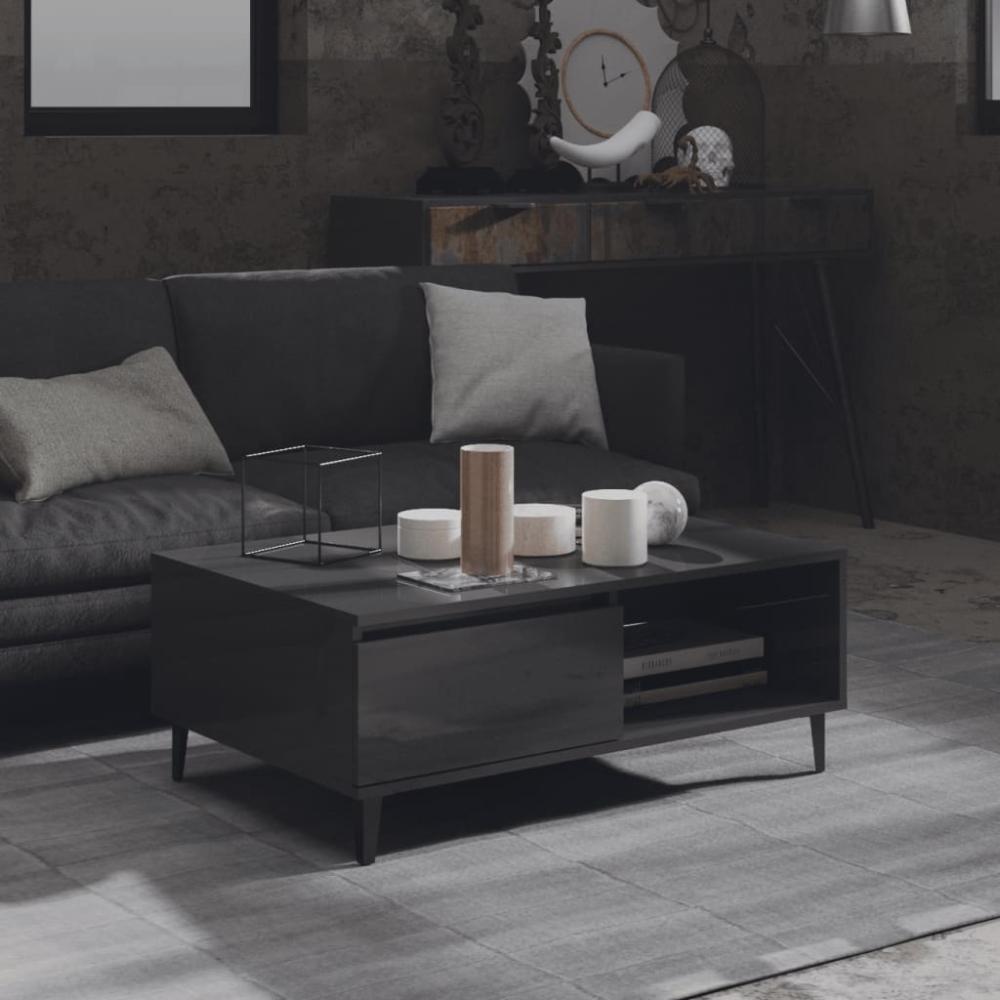Couchtisch >3009307< (LxBxH: 60 x 90 x 35 cm) in Hochglanz-Grau - 60 x 90 x 35 (LxBxH) Bild 1