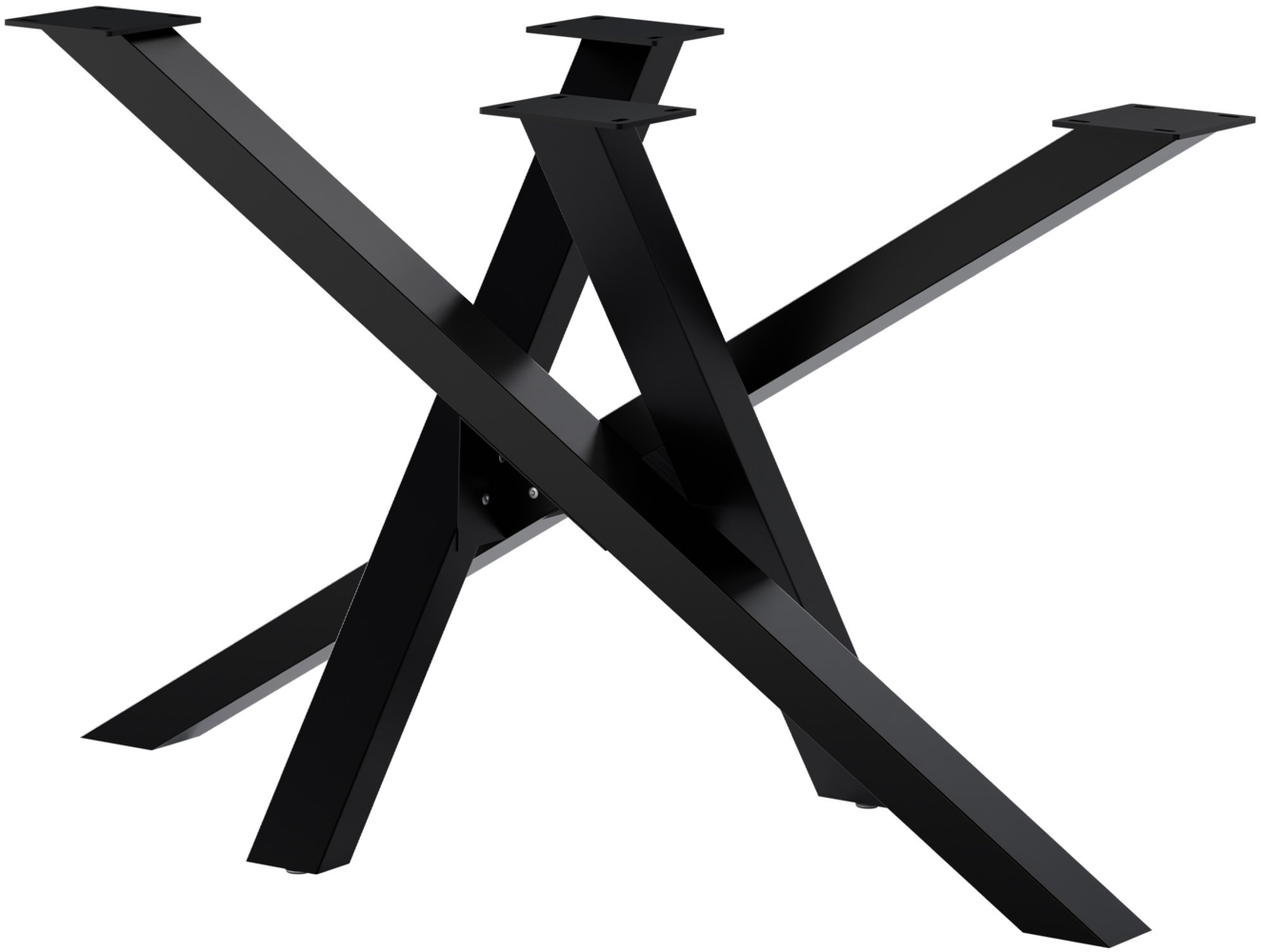 DELUKE® Tischgestell Metall BELD - Stahlgestell beschichtet, 72x120x60cm HxBxT| Tischbeine Outdoor Tischfüße Gestell für Esstisch Küchentisch Tischuntergestell Schwarz Bild 1