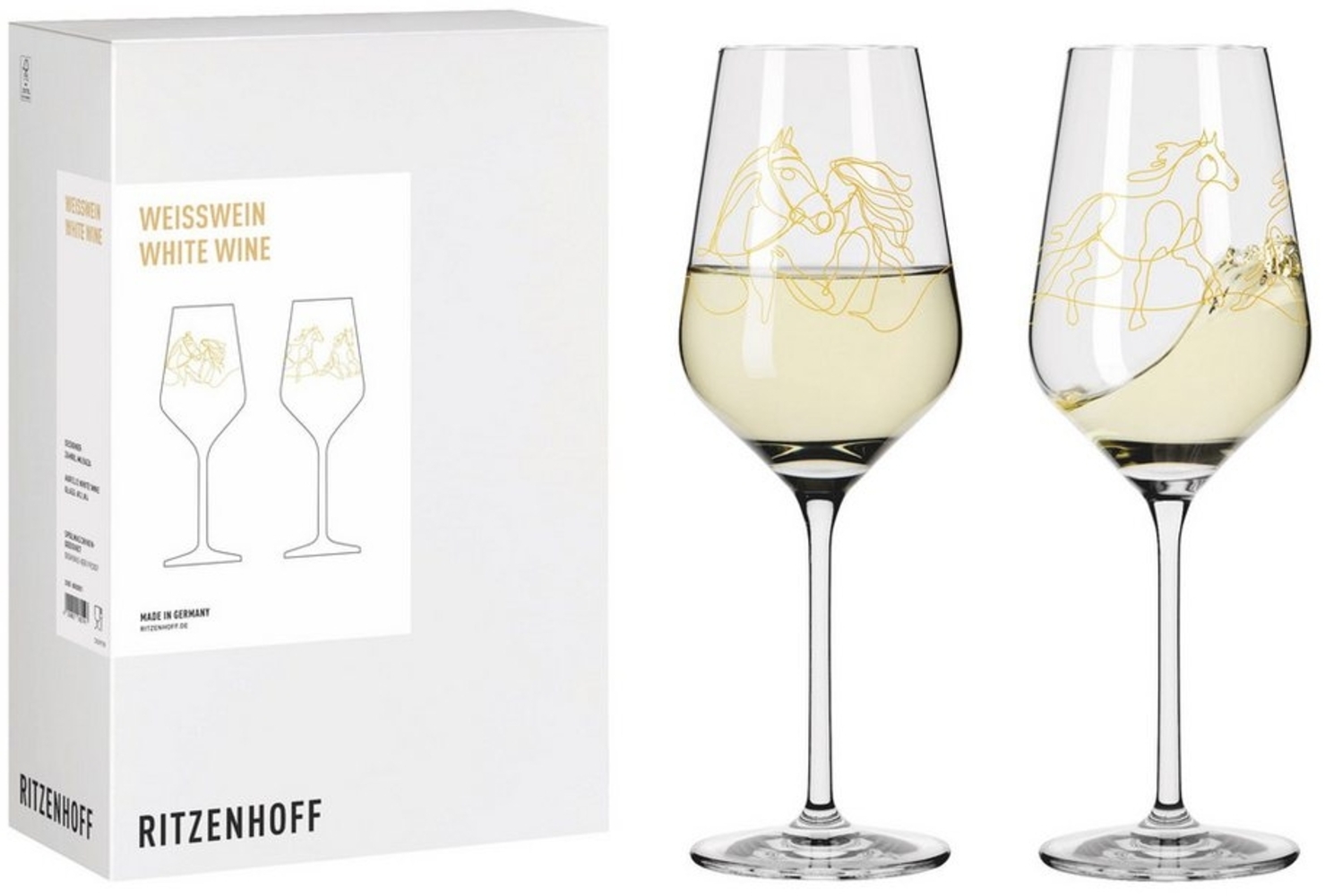 Ritzenhoff Weinglas Reitgold, Kristallglas Bild 1