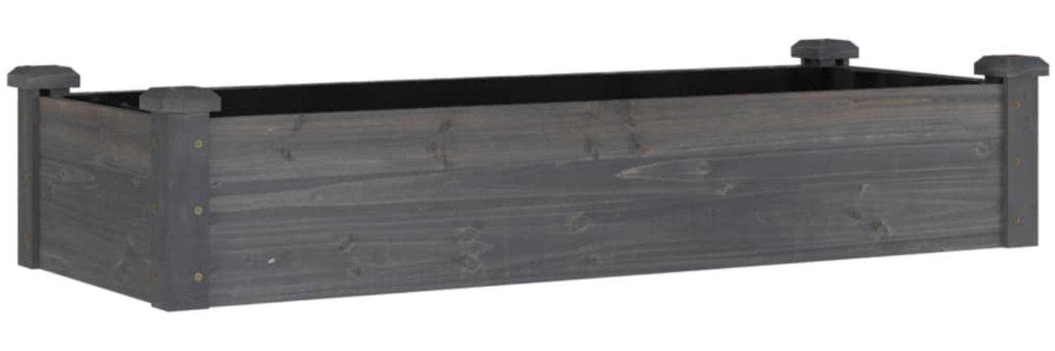 vidaXL Hochbeet mit Einsatz Grau 120x45x25 cm Massivholz Tanne 364288 Bild 1