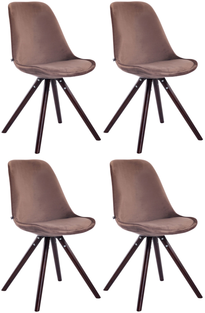 4er Set Stühle Toulouse Samt Rund cappuccino [320442] Bild 1