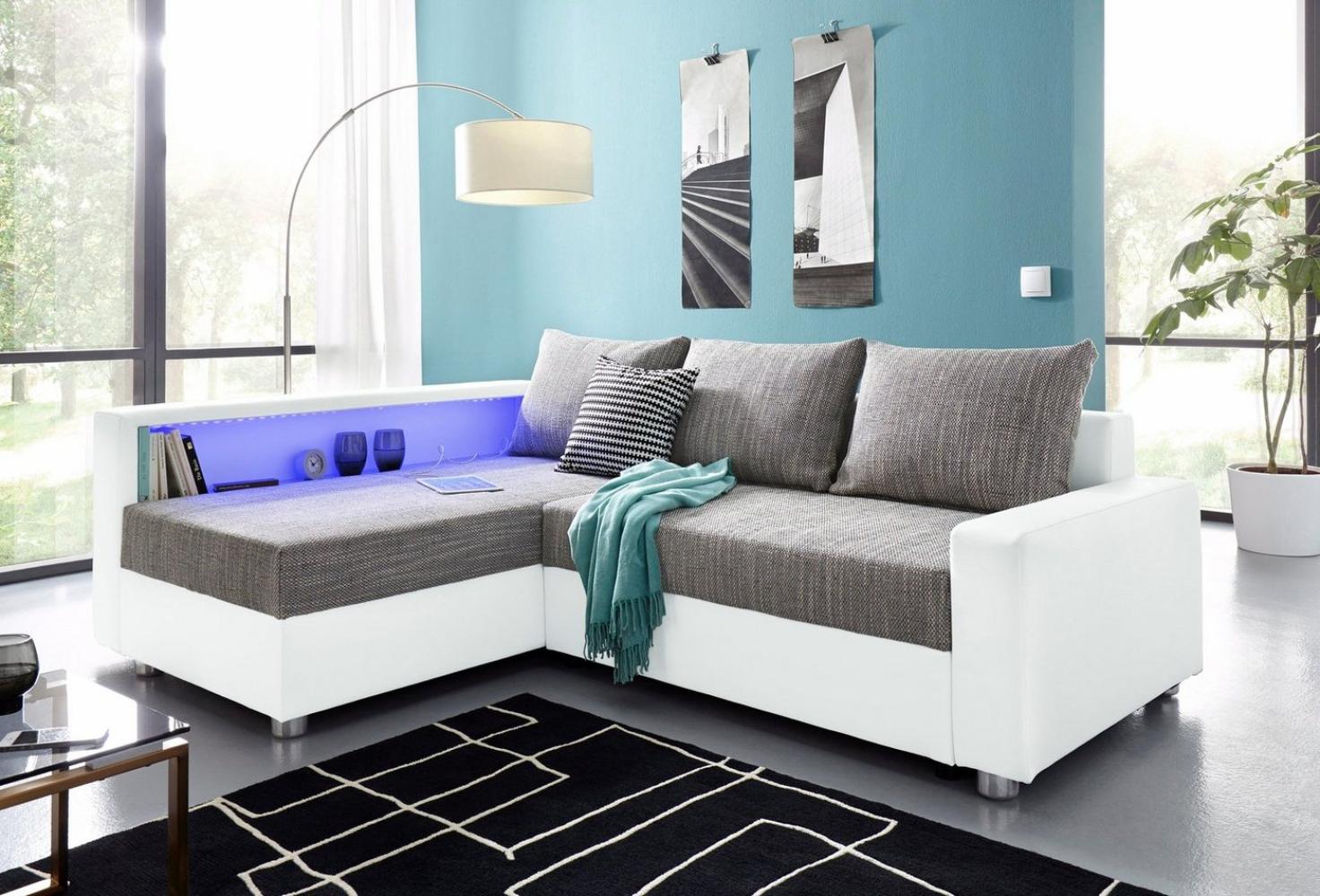 COLLECTION AB Ecksofa Relax L-Form, inklusive Bettfunktion, Federkern, wahlweise mit RGB-LED-Beleuchtung Bild 1