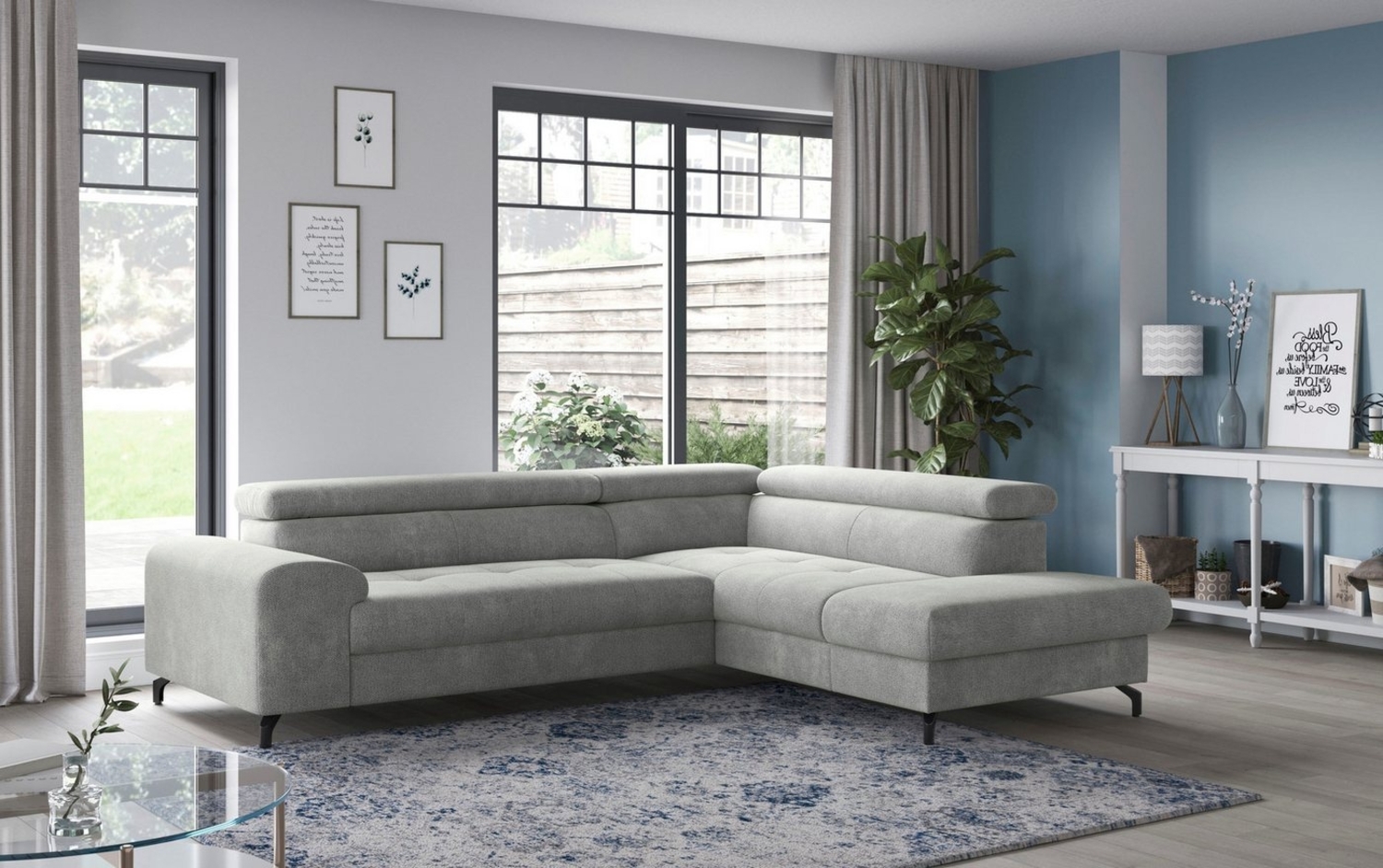 COTTA Ecksofa Aura L-Form, B: 260 cm, mit Bettfunktion, Bettkasten & Kopfteilverstellung Bild 1