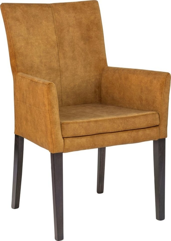 Home affaire Armlehnstuhl Aspen, Beine aus massiver Buche, wengefarben lackiert Bild 1