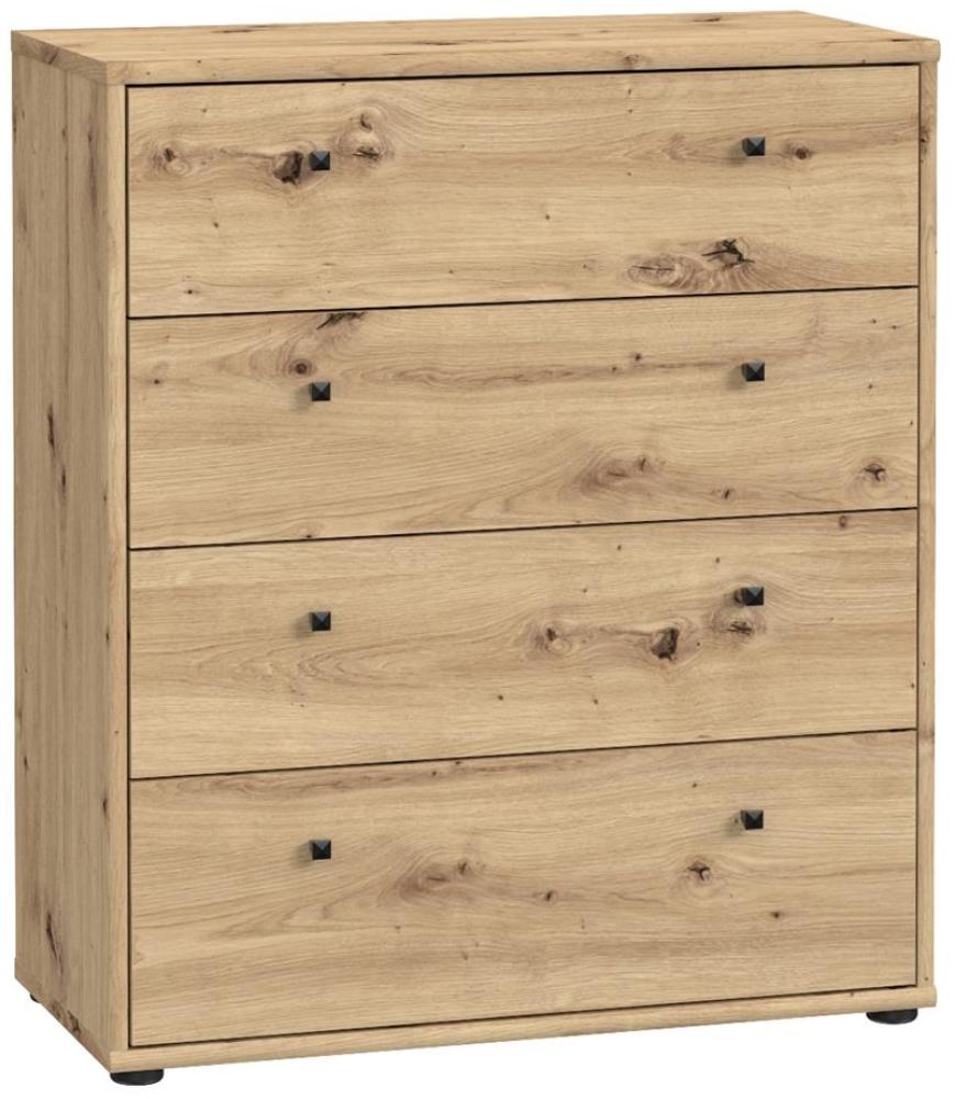 Kommode >Tembi< in Artisan Eiche - 73,7x85,5x34,8cm (BxHxT) Bild 1