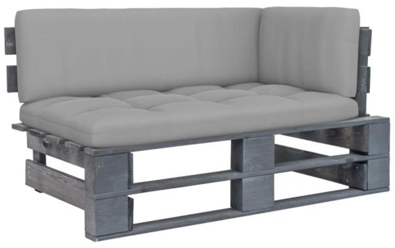 vidaXL Outdoor-Ecksofa Paletten Kiefernholz Imprägniert Grau 3066555 Bild 1