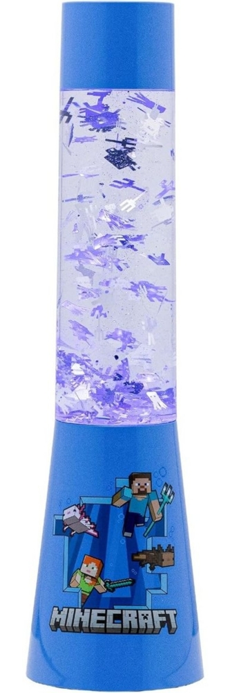 Paladone PP10069MCF Minecraft Glitzer Lavalampe, Flow Lamp Stimmungsbeleuchtung, 33 cm, Plastic, Multi Tischlampe - Lampe - Schreibtischlampe, Mehrfarbig Bild 1