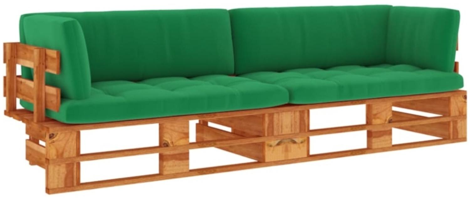 vidaXL 2-Sitzer-Palettensofa Honigbraun Imprägniertes Kiefernholz 3066666 Bild 1