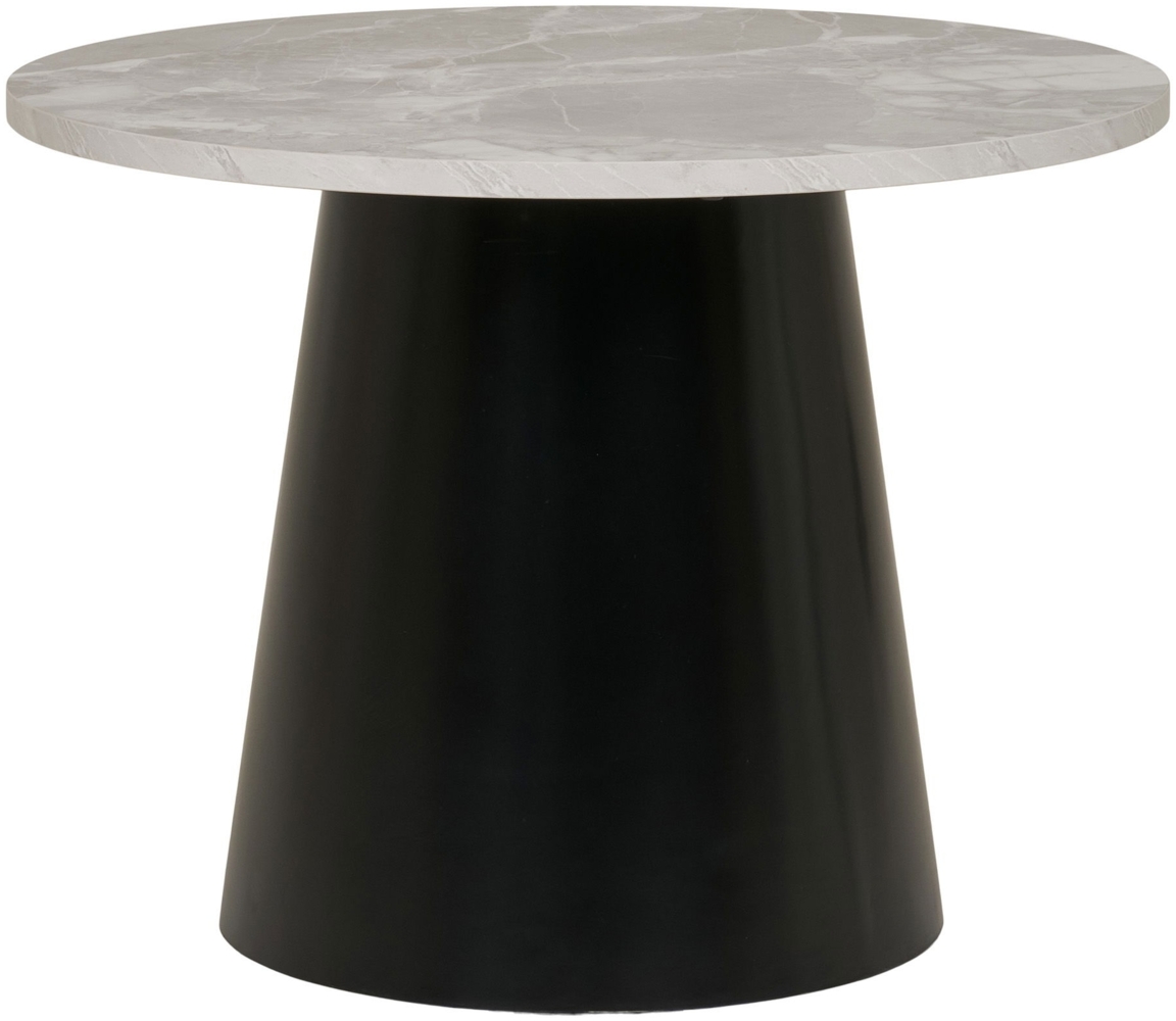 Couchtisch, Marmoroptik, grau/schwarz, ø60x45 cm Bild 1
