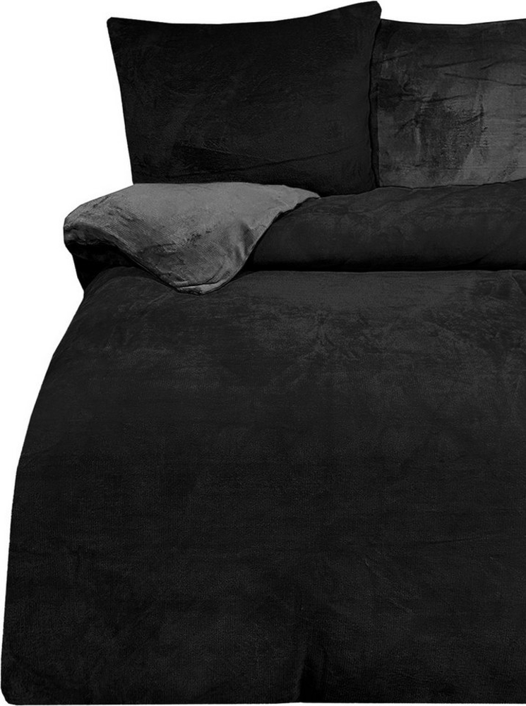 One Home Bettwäsche Winter Cashmere Touch, Fleece, 3 teilig, flauschig warmes Teddy Plüsch, Doppelbett Bild 1