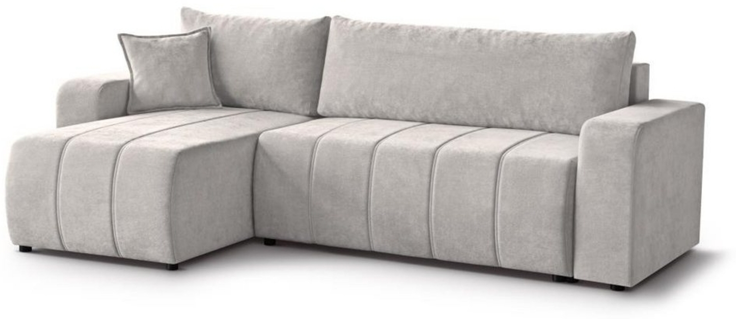 Beautysofa Ecksofa MORI, universelle Seite, mit Schlaffunktion, mit Bettkasten Bild 1