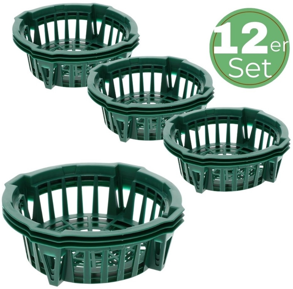 GarPet Pflanzschale 12x Pflanzkörbe für Blumenzwiebeln Zwiebel Schale Pflanzschale 22 cm Bild 1
