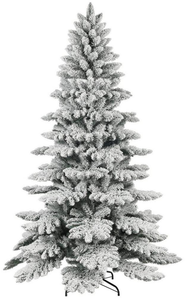 Salcar Künstlicher Weihnachtsbaum Weihnachtsbaum mit Schnee PVC Tannenbaum Alpenfichte Christbaum, 180cm mit 622 PVC-Nadeln Bild 1