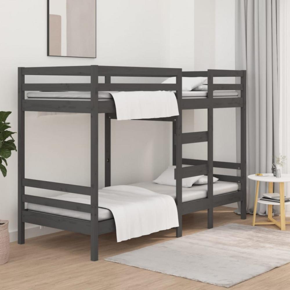 Etagenbett Grau 90x200 cm Massivholz Kiefer [3139831] Bild 1