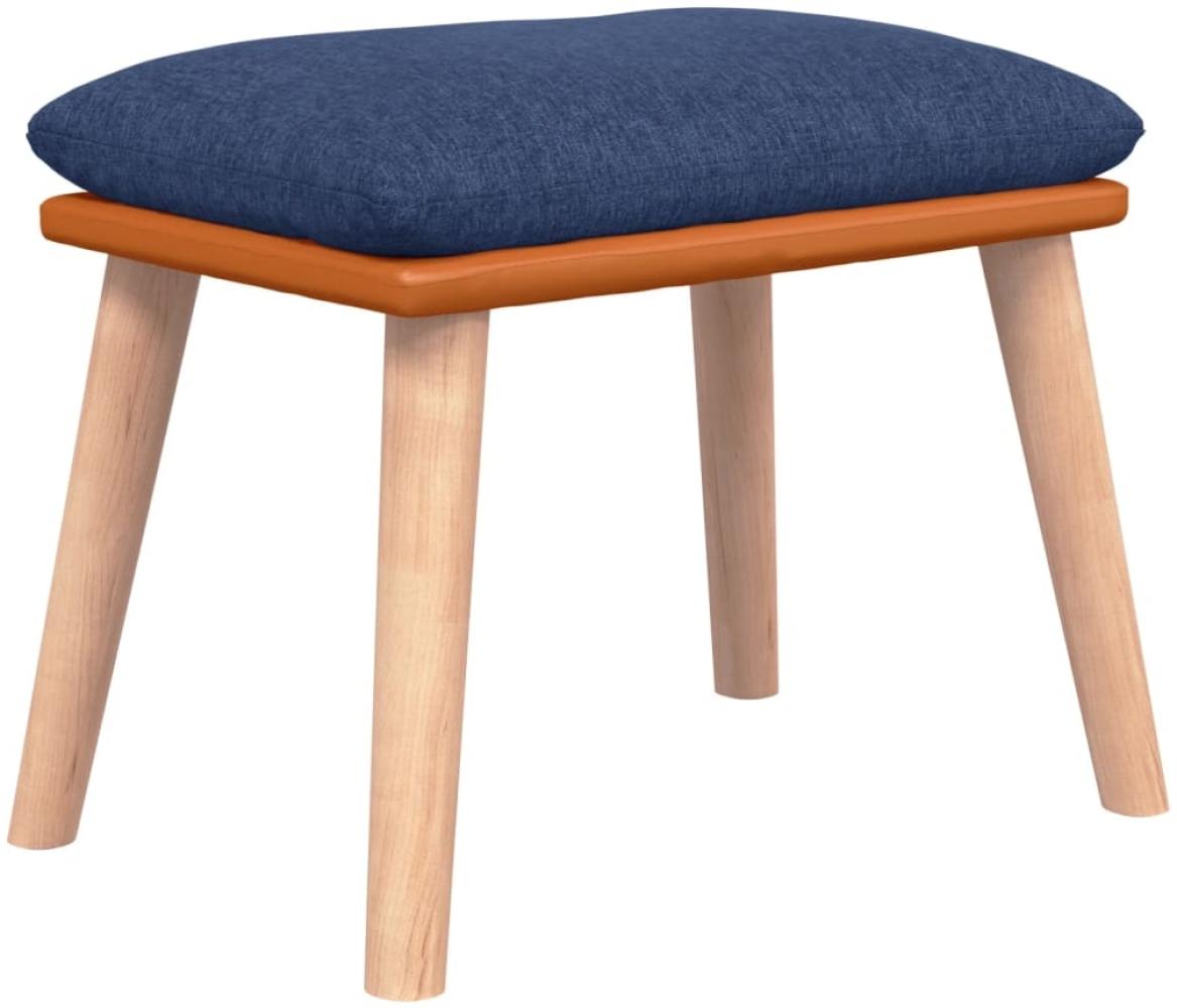 vidaXL Fußhocker Blau 45 x 29,5 x 39 cm Stoff und Kunstleder [341450] Bild 1