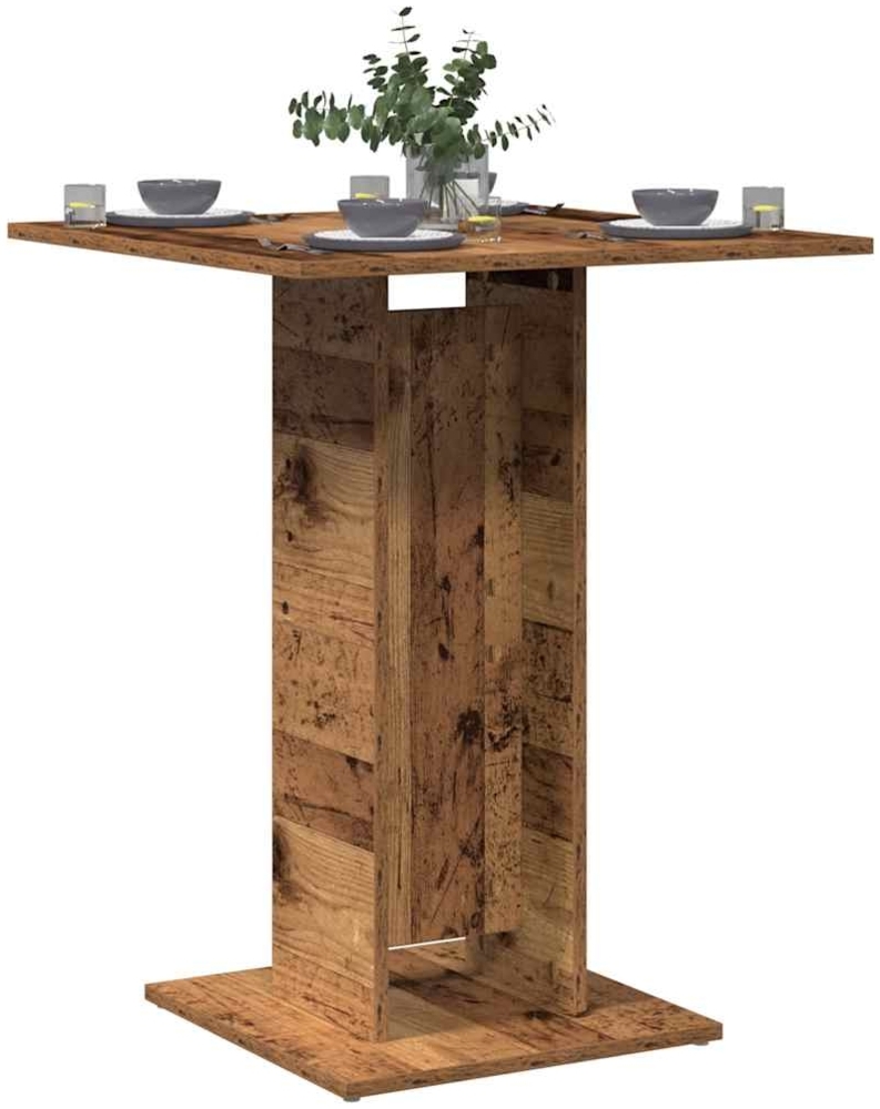 vidaXL Bistrotisch Altholz-Optik 60 x 60 x 75 cm Holzwerkstoff 856022 Bild 1