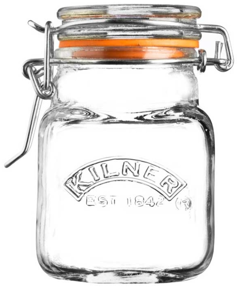 Kilner Gewürzglas quad. mit Bügelverschluss 70 ml, 7,5 x 5,2 x 8,1 cm Bild 1