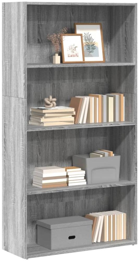 vidaXL Bücherregal Grau Sonoma 80x30x152 cm Holzwerkstoff 857945 Bild 1